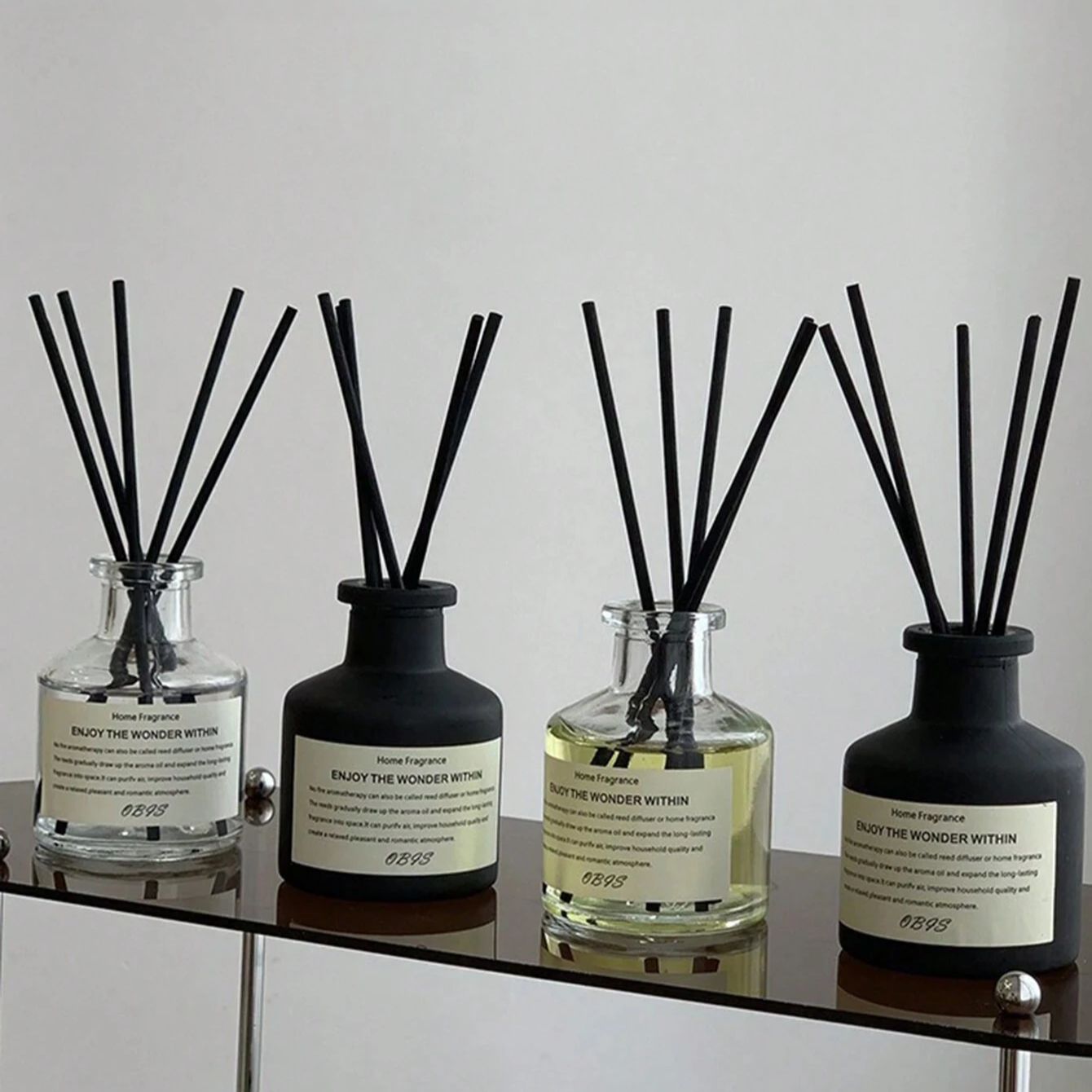 Home Fragrance Jasmine & Yuzu Porcelain Diffuser - 50 ミリリットルフレームレスホームフレグランスルームフレームレスフリージアジャスミンフレグランスオイルリードディフューザースティックホームルーム芳香剤デコ