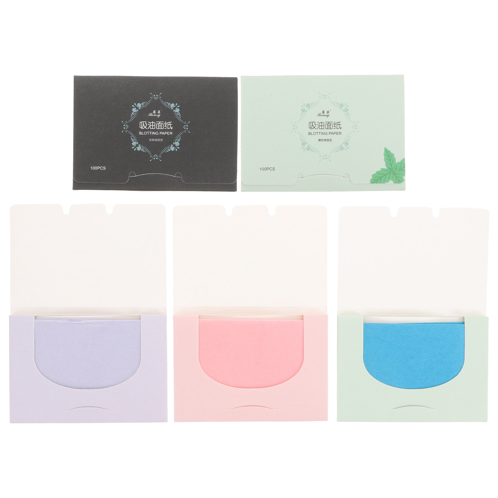 Home Fragrance Units - 500枚入り 顔用油吸収紙 リネン ピンク ラベンダー グリーンティー