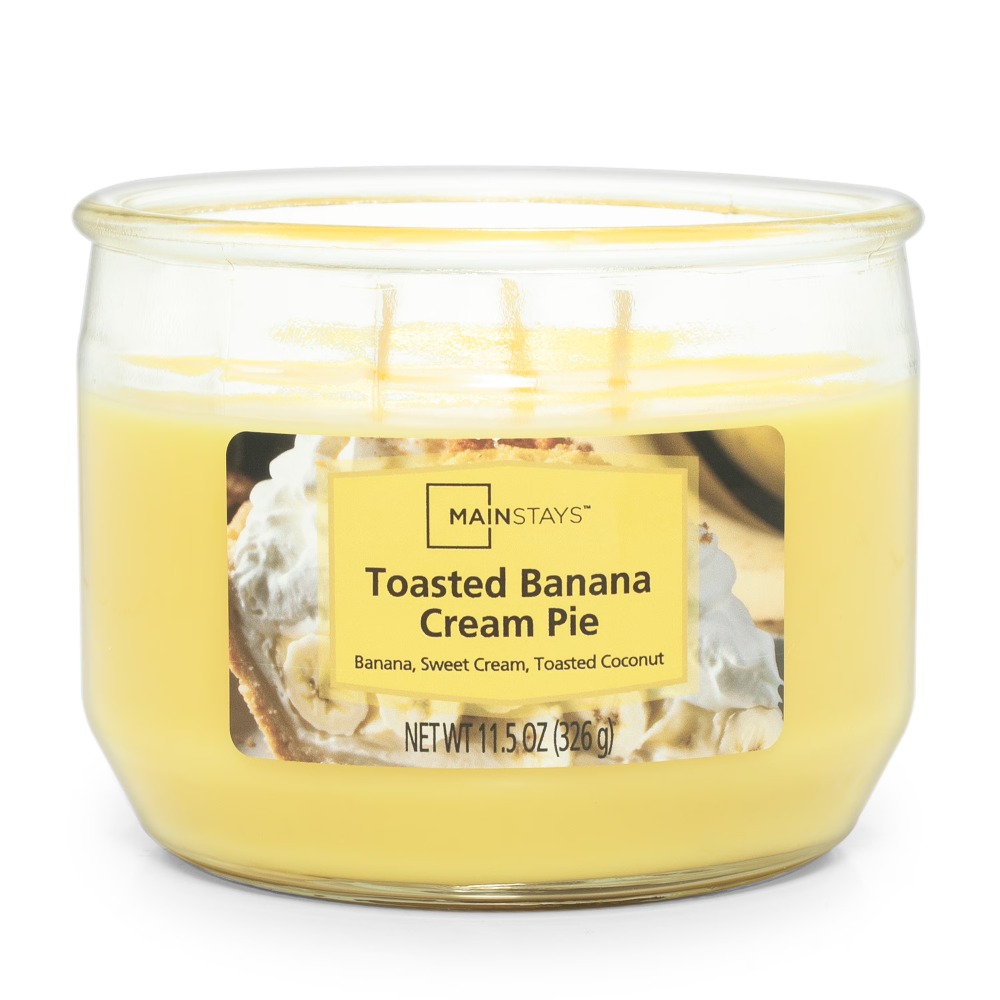 Home Fragrance Aromatherapy - トーストバナナクリームパイの香りの大きな3芯キャンドル ホームフレグランス アロマセラピーギフト