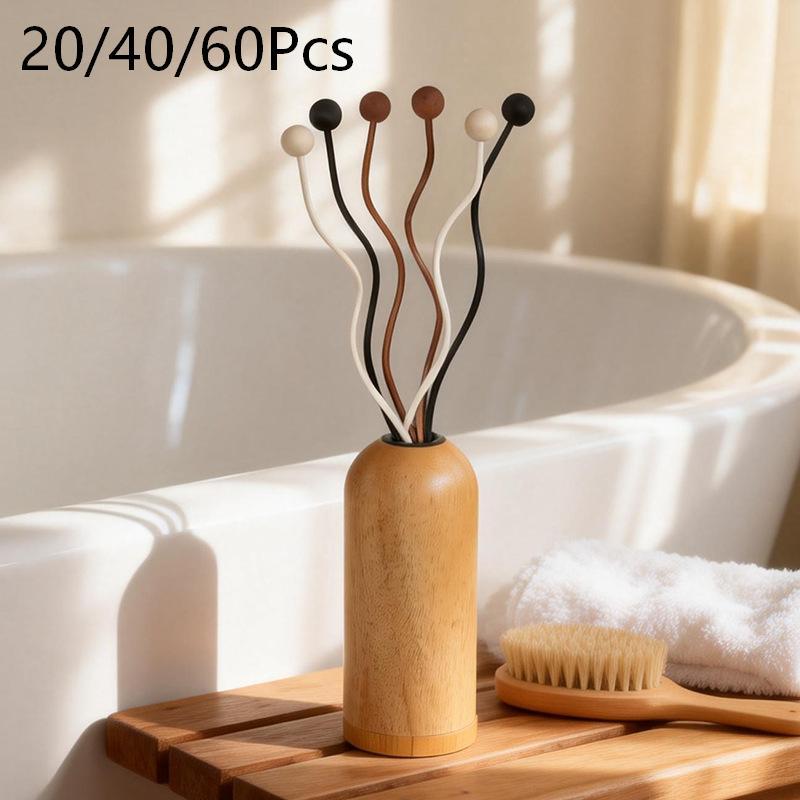Home Fragrance Reed Diffuser Refill - 木製ビーズ波型籐製リードディフューザースティック交換用詰め替えホームフレグランスアロマセラピーオフィスデコレーションギフト