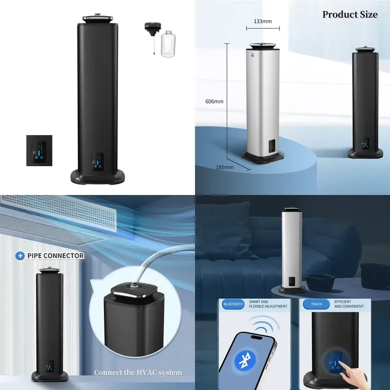 Home Fragrance Hotel - ホテルホームウォーターレスエッセンシャルオイルディフューザー800mlスマートフレグランスマシン垂直HVACアプリ対応セントディフューザー
