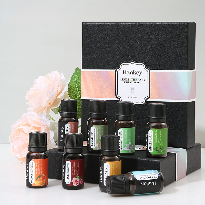 Home Fragrance Aroma Set - YXY 8*10 ミリリットルオレンジジャスミンローズ純粋なエッセンシャルオイルセットホワイトティーミントフリージアディフューザーアロマオイルホームフレグランスディフューザーボトル