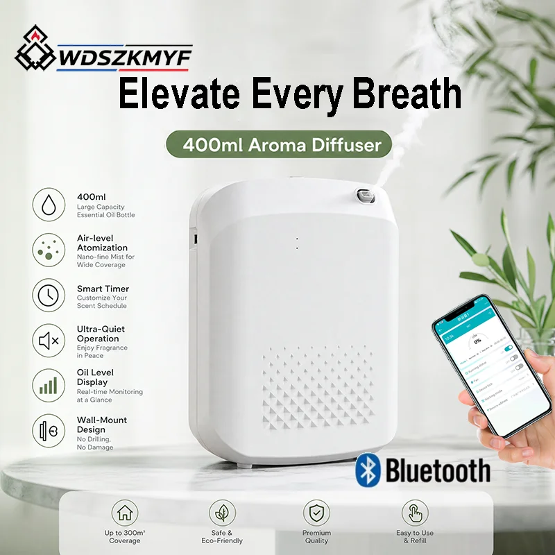 Home Fragrance Use - 新しい家庭用壁掛けアロマディフューザー、電動エッセンシャルオイル芳香機、静音の室内用香りディフューザー