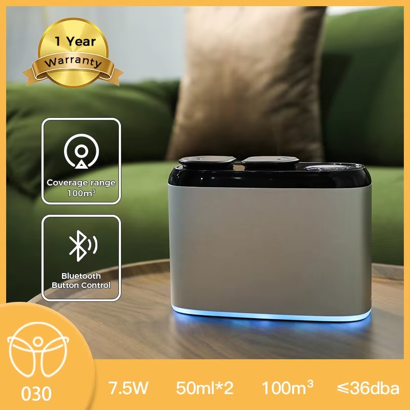 Home Fragrance Aroma Set - 100m³ USB充電式ホームアロマディフューザー ルームフレグランス エアフレッシュナー ダブルノズルセット 2種類の香り