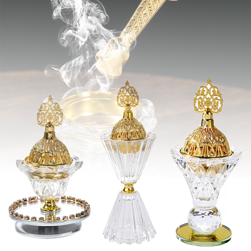 Home Fragrance Aroma Set - 1pc ガラス香炉セットデスクトップ飾りポータブルクリエイティブホームフレグランスホテルキャビネットリビングルームオフィスパーティー