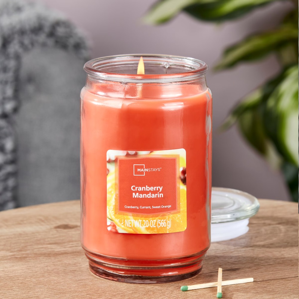 クランベリーマンダリンの香りのキャンドルグラスジャー、シング - Home Fragrance Aromatherapy のレビューと価格