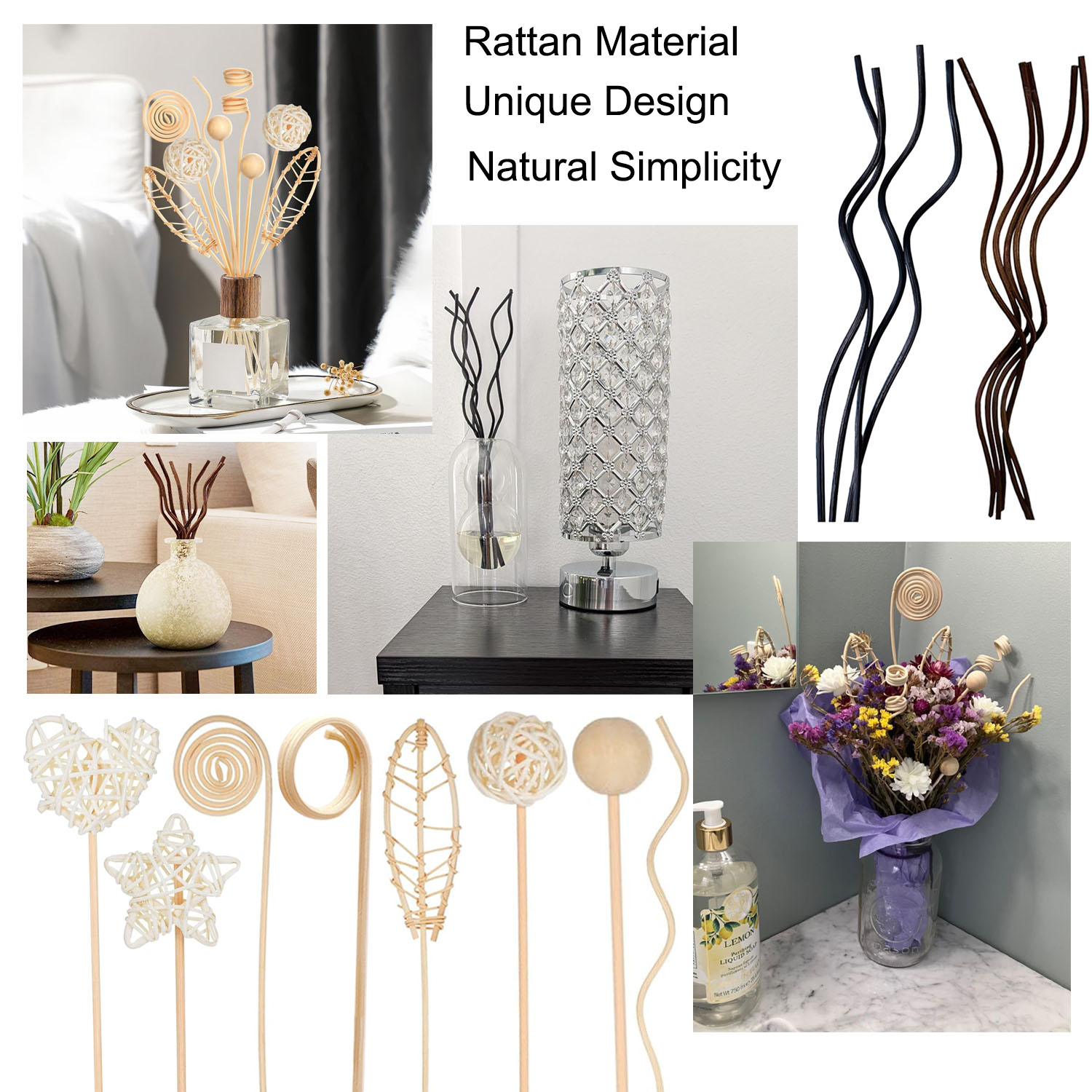5/15 個ロング波状籐リードディフューザースティックフレグ - Home Fragrance Reed Diffuser Refill のレビューと価格