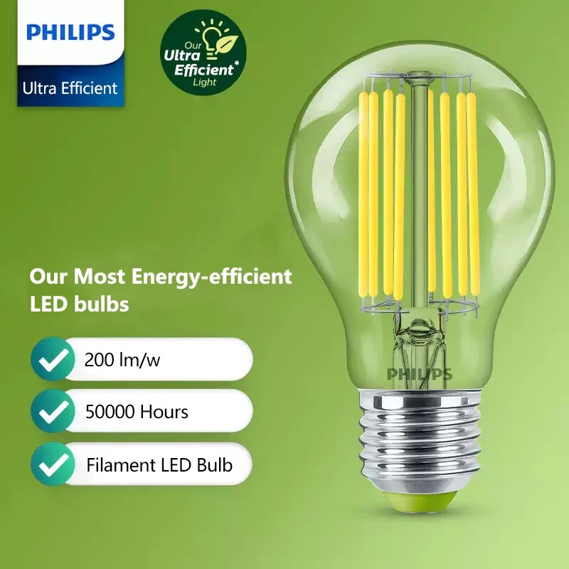 フィリップス超高効率LEDフィラメント電球 クリアA60 E - Philips Bulb Led Classic のレビューと価格