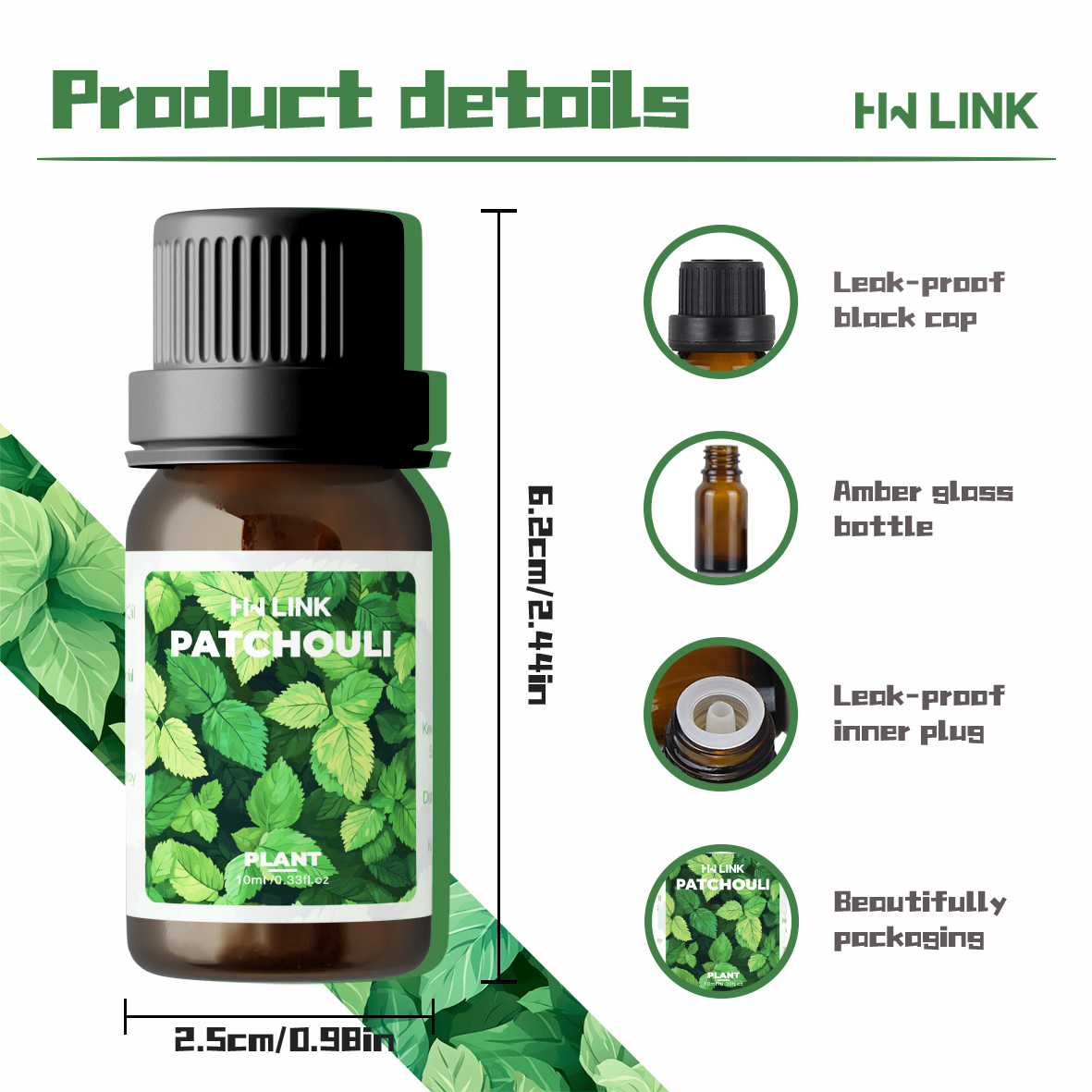 10ml パチュリ エッセンシャルオイル 100% 純粋天然 - Home Fragrance Gift のレビューと価格