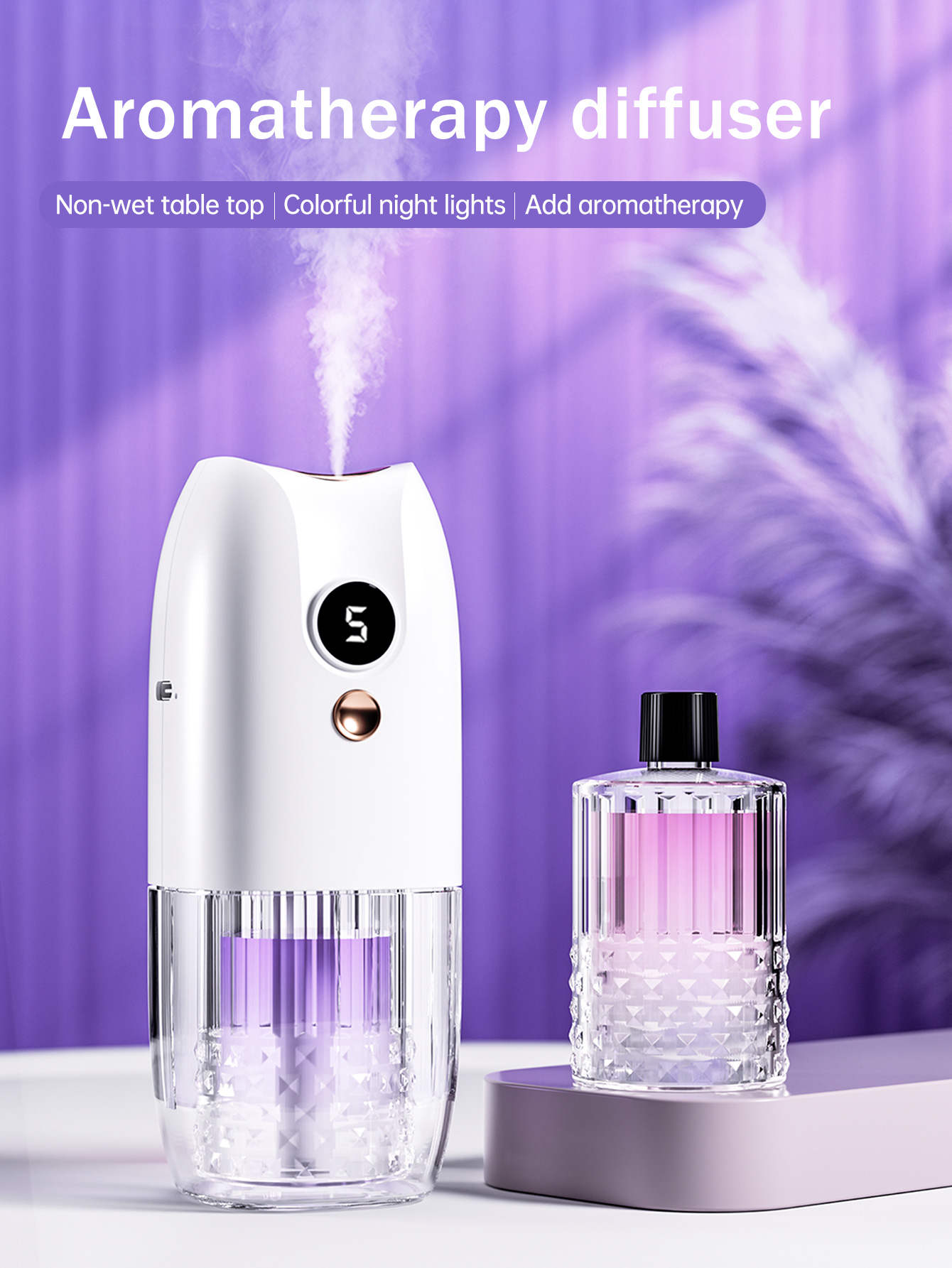 多機能充電式ポータブルアロマディフューザーエッセンシャルオイ - Home Fragrance Hotel のレビューと価格