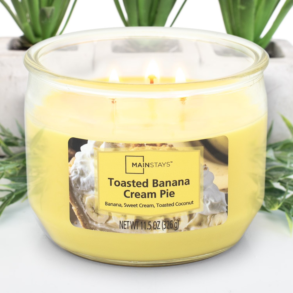 トーストバナナクリームパイの香りの大きな3芯キャンドル ホー - Home Fragrance Aromatherapy のレビューと価格
