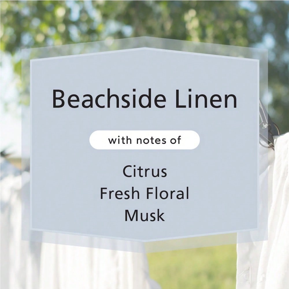 3芯の香り付きガラス瓶キャンドル、ビーチサイドリネンフレッシ - Home Fragrance Linen のレビューと価格