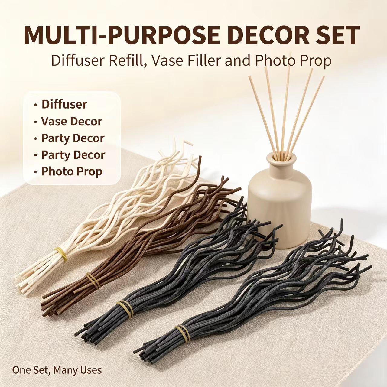 20 個の長い波状籐リードディフューザースティックフレグラン - Home Fragrance Reed Diffuser Refill のレビューと価格