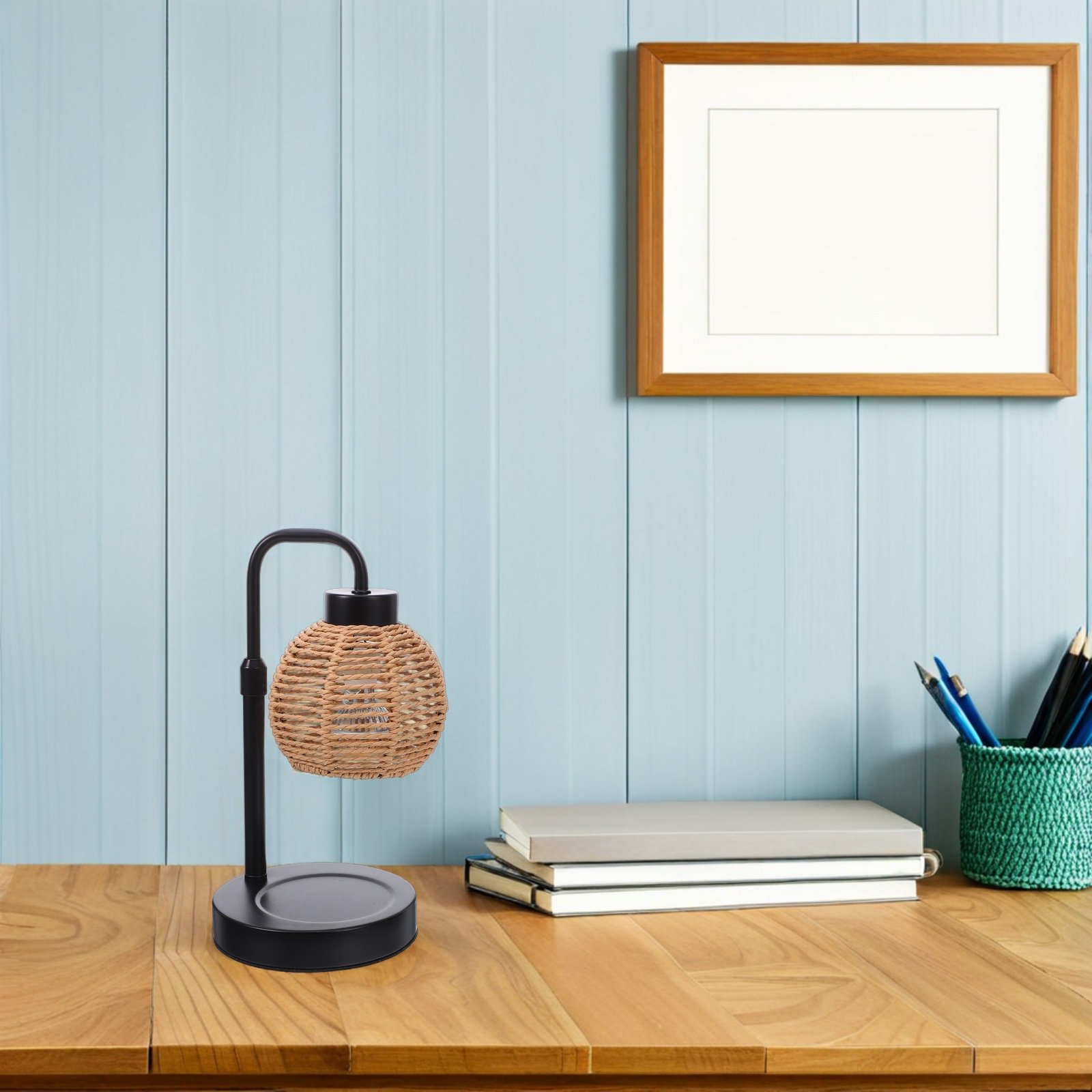 リネンシェード付き電気ワックスメルトウォーマーランプ、明るさ - Home Fragrance Linen のレビューと価格