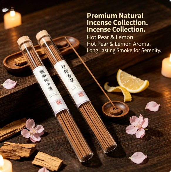 天然香のお香セット、人気のレモンと洋梨の香り、純粋な香りで家 - Home Fragrance Aroma Set のレビューと価格