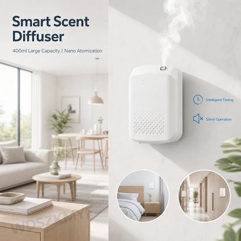 新しい家庭用壁掛けアロマディフューザー、電動エッセンシャルオ - Home Fragrance Use のレビューと価格