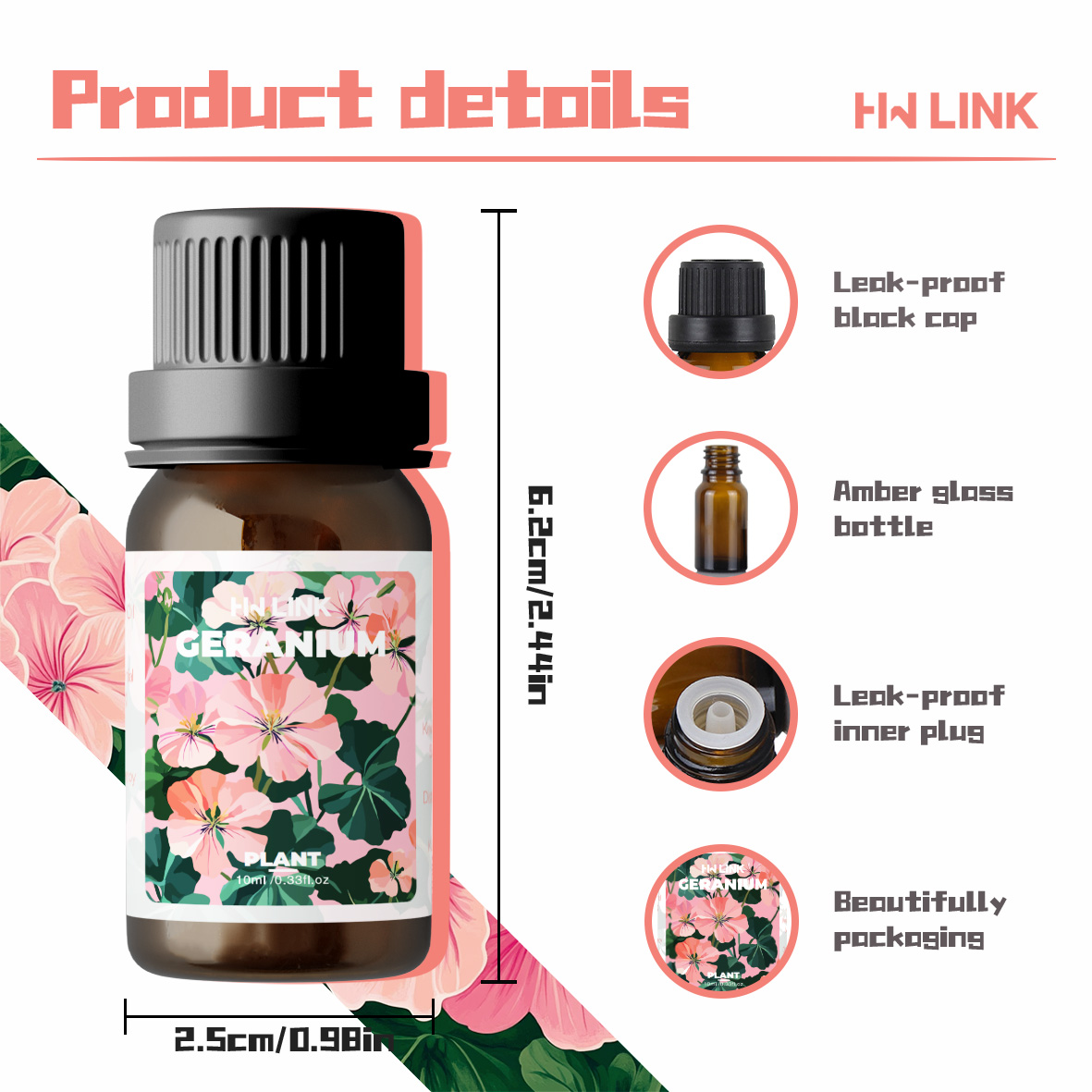 ゼラニウム エッセンシャルオイル 10ml 100% 純粋天 - Home Fragrance Gift のレビューと価格