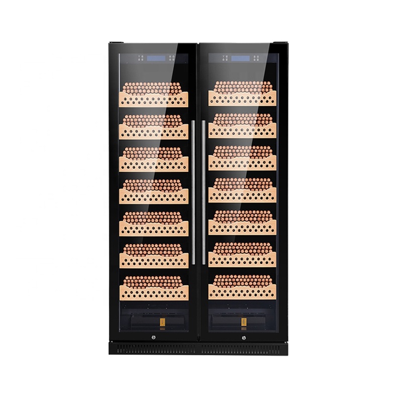 高品質二重ガラス扉付きシダーウッド製葉巻保管庫 - Home Fragrance Maple Walnut のレビューと価格