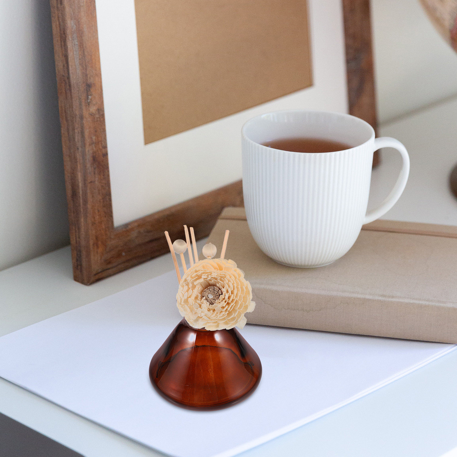 ガラス製アロマセラピーボトル 広口透明ディフューザーボトル  - Home Fragrance Bottle のレビューと価格